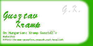 gusztav kramp business card